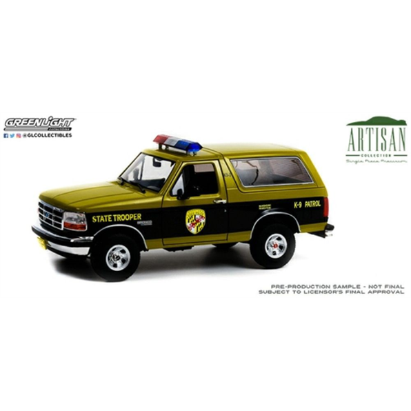 Ford Bronco Maryland State Police State Trooper 1996 Bloodhound Search Team K-9