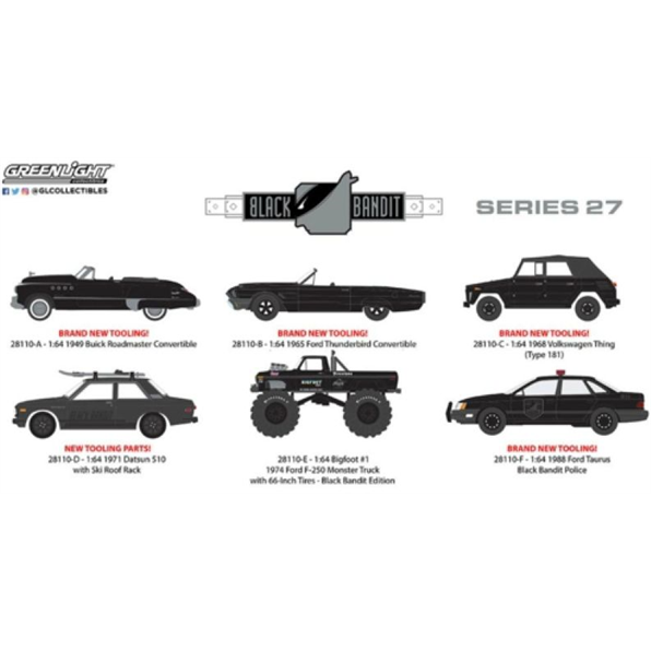 Black Bandit Series 27 (6-Car Set) 12pcs Asst