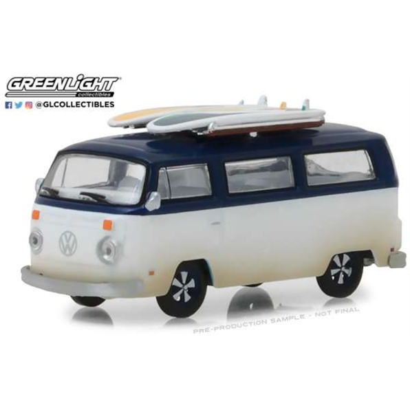 Volkswagen T2B Van with Surf Boards. Hobby Exclusive blue/white 1973