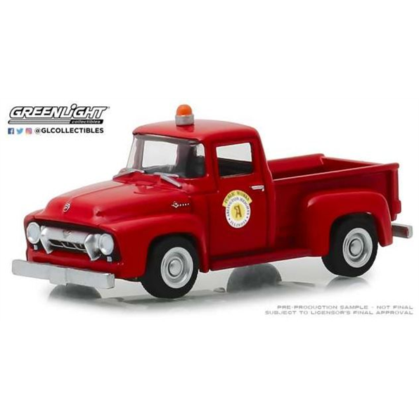 Ford F-100 Arlington Heights Illinois Publ ic Works Hobby Exclusive red 1954
