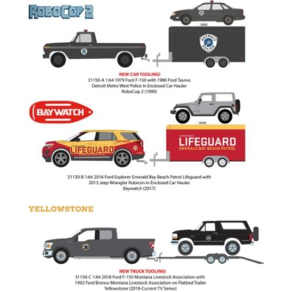 Hollywood Hitch and Tow Series 11 Assortment 6pcs Asst