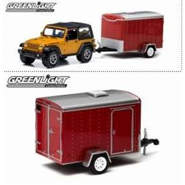 Jeep Wrangler Rubicon X and small cargo tr ailer Hitch and tow series 1. 2014