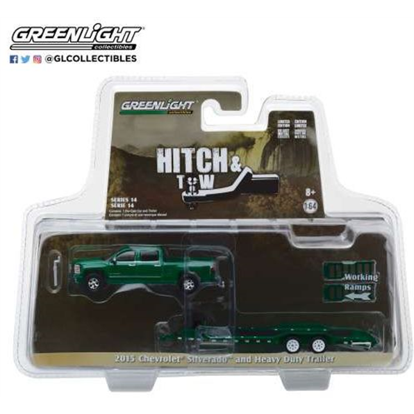 Chevrolet Silverado and Heavy Car Hauler Hit ch and Tow Series 14 green 2015