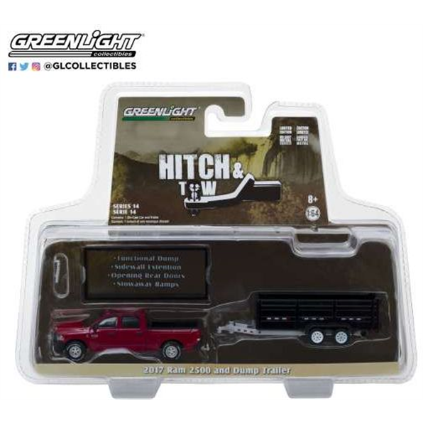 Ram 2500 and Double Axle Dump Trailer Hitch and Tow Series 14 red/black 2017