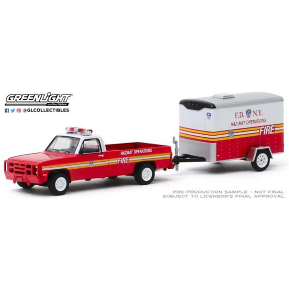 Hitch And Tow Series 19 1986 Chevrolet M10 08 FDNY HAZ-MAT Operations + Cargo Trailer