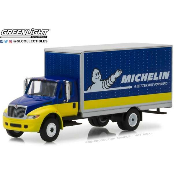 International Durastar Box Van Michelin Ti res H.D. Truck series 12 blue/yellow 2013