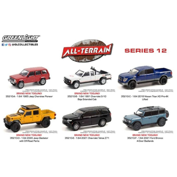 All Terrain Series 12 (6 Car Set) 12pcs