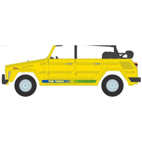 VW Thing (Type 181) The Thing 1973 Yellow w/Blue and Green Strobe Stripes