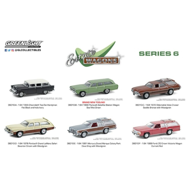 Estate Wagon Series 6 Assortment (6 Car Set) 12pcs