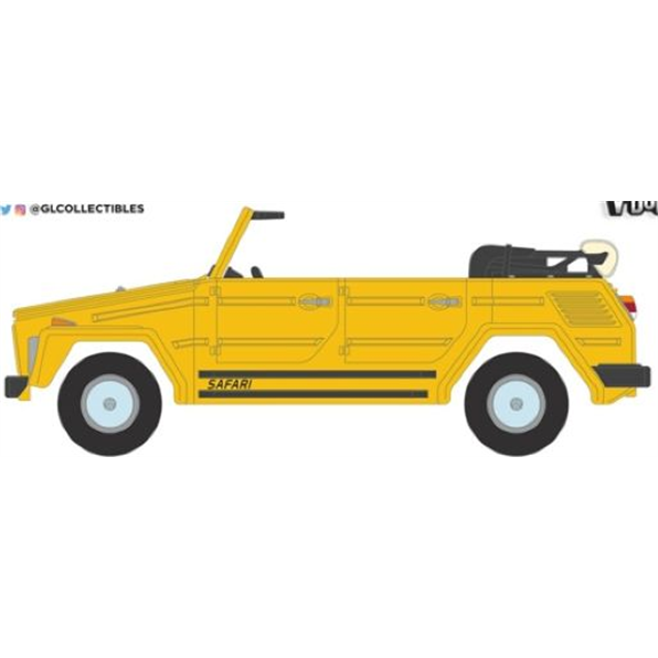 VW Safari Type 181 Yellow w/Black Hood Mexico City 1972