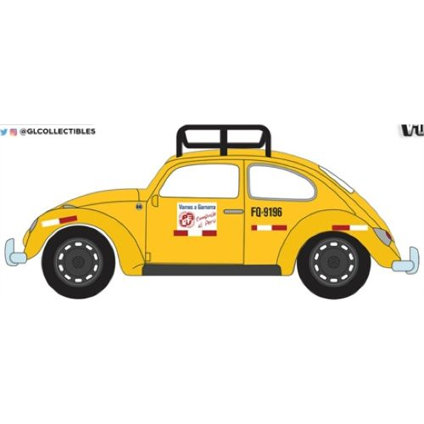 Classic VW Beetle Taxi Lima Peru Yellow w/Roof Rack