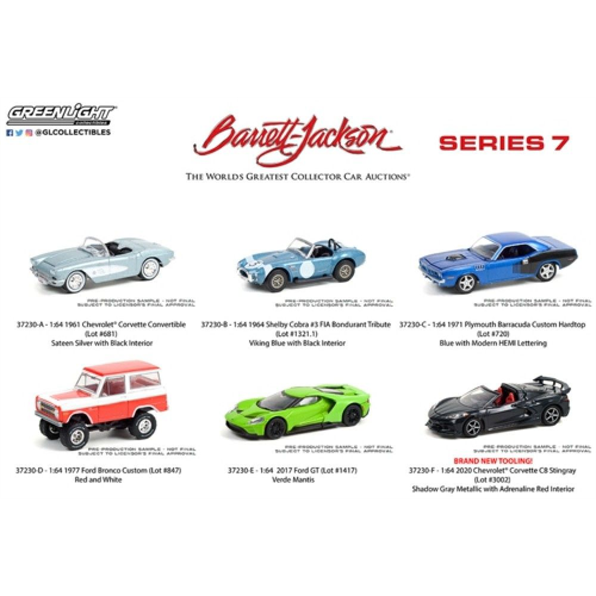 Barrett Jackson 'Scottsdale Edition' Series 7 (6-Car Set) 12pcs Asst