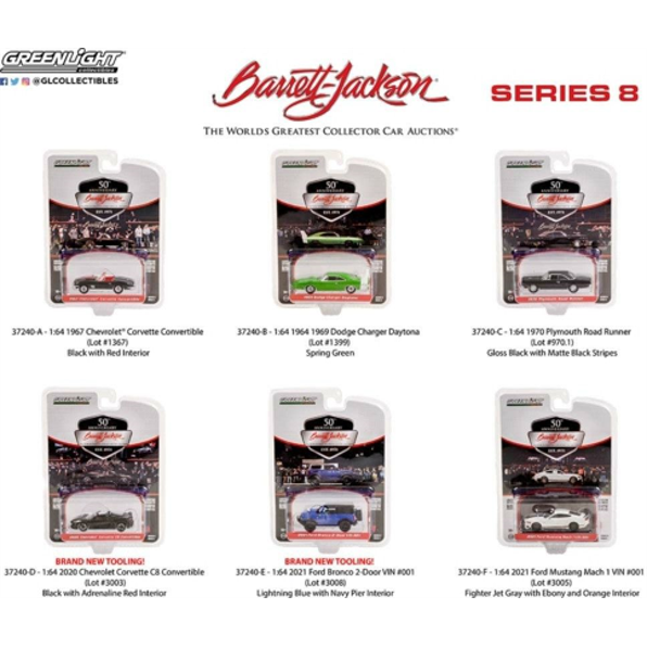 Barrett-Jackson 'Scottsdale Edition' Series 8 (6-Car Set) 12 pcs Asst