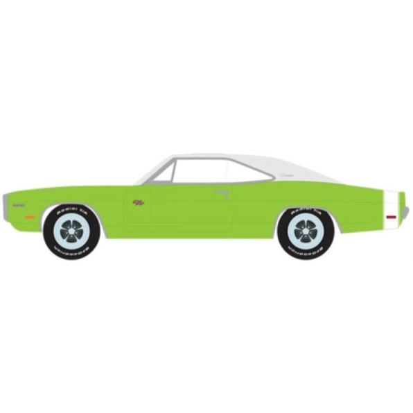 Dodge Charger Hemi R/T Sublime Green w/White Roof/White Stripe 1970
