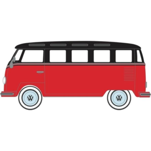 VW Window Microbus 1956 (LOT 1438.1) Red and Black w/Tan Interior