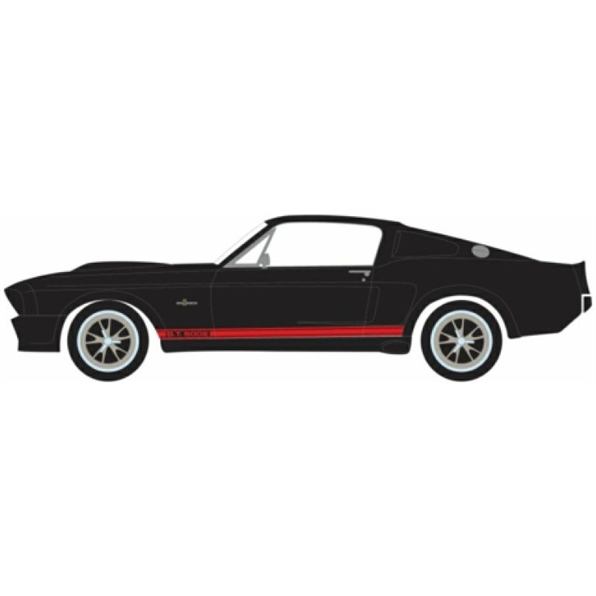 Ford Mustang Shelby GT500E 1967 Raven Black w/Red Stripes