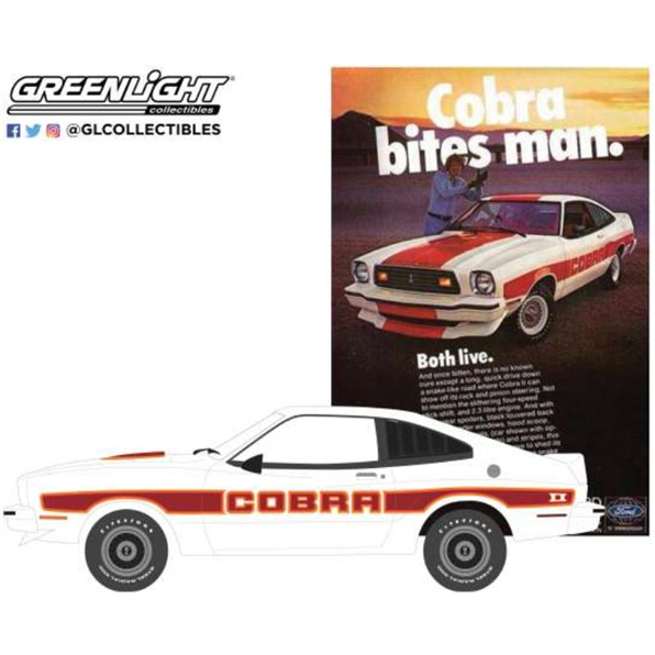 Ford Mustang II Cobra II 1978 'Cobra Bites Man. Both Live' Vintage Ad Cars Series 1