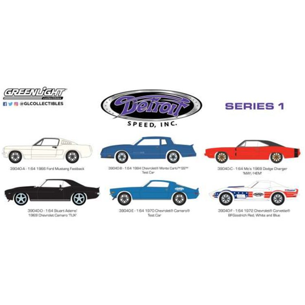 Detroit Speed, Inc. Series 1 (6-Car Set) 1 12 pcs Asst