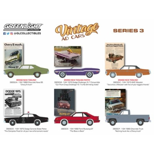 Vintage ad Cars Assortment Series 3 (Pack of 12)
