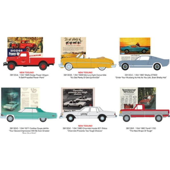 Vintage Ad Car Series 9 Assortment (6-Car Set) 12pcs Assortment