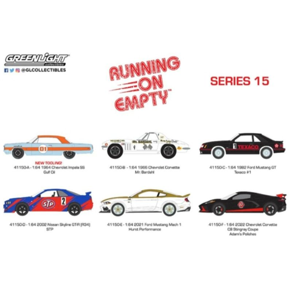 Running on Empty Series 15 (6-Car Set) 12pcs Asst