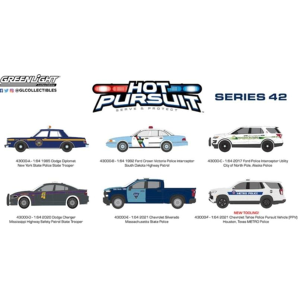 Hot Pursuit Series 42 (6 Car Set) 12pcs Asst