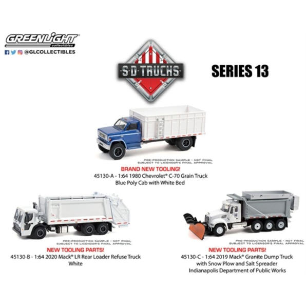 S.D. Trucks Series 13 Assortment (3-Vehicle Set) 6pcs
