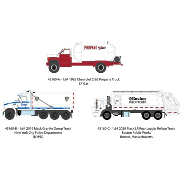 S.D. Trucks Series 16 Assortment (3-Vehicle Set) 6pcs Asst