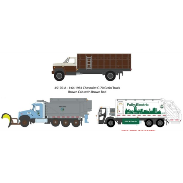 S.D. Trucks Series 17 Assortment (3 Vehicle Set) 6 pcs Asst