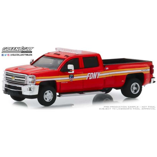 Chevrolet Silverado 3500 2018 Dually FDNY 'Fire Department of New York' Red