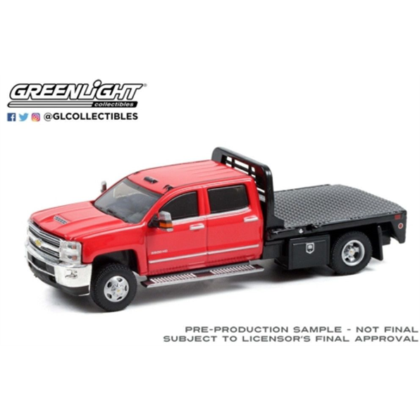 Chevrolet Silverado 2016 3500HD Red with Black Flatbed