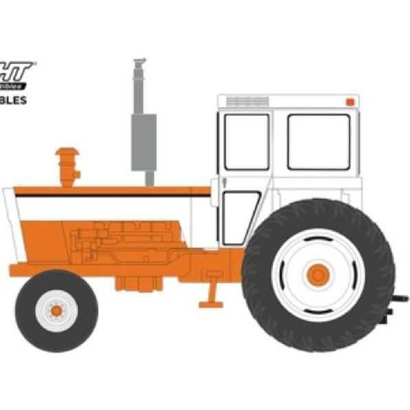 Tractor w/Enclosed Cab Orange and White 1973