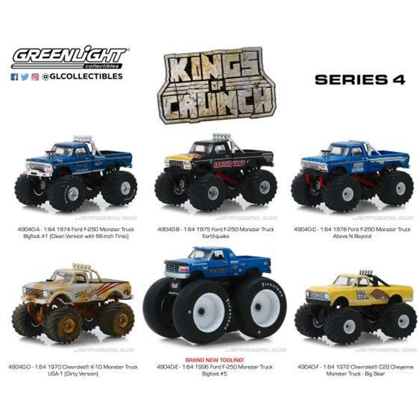 Kings of Crunch Series 4 Monster Trucks. A ssortment of 12