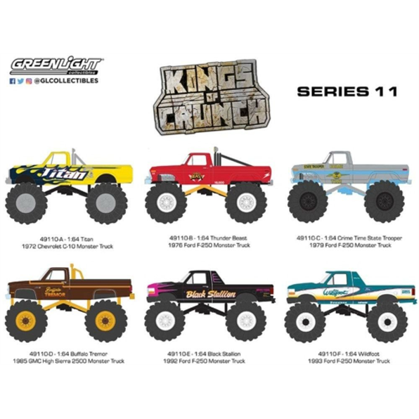 Kings of Crunch Series 11 (6-Monster Truck Set) 12pcs Asst Ctn