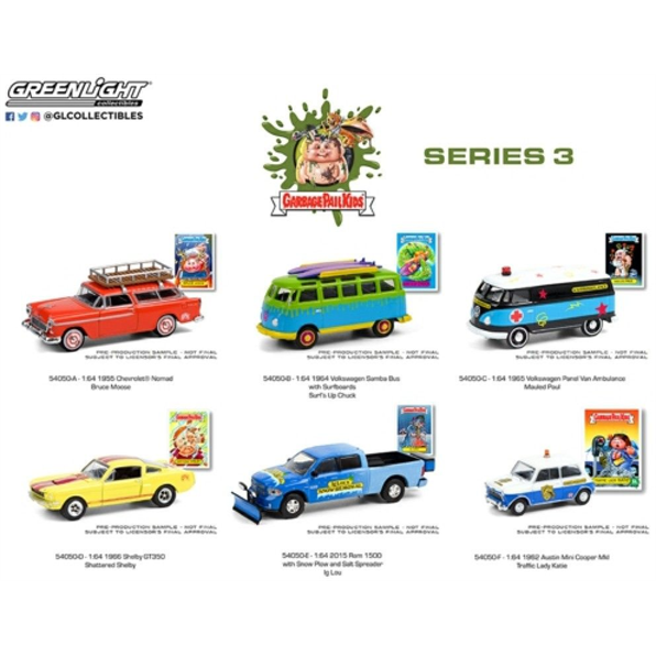Garbage Pail Kids Series 3 (6 Car Set) 12pcs Asst