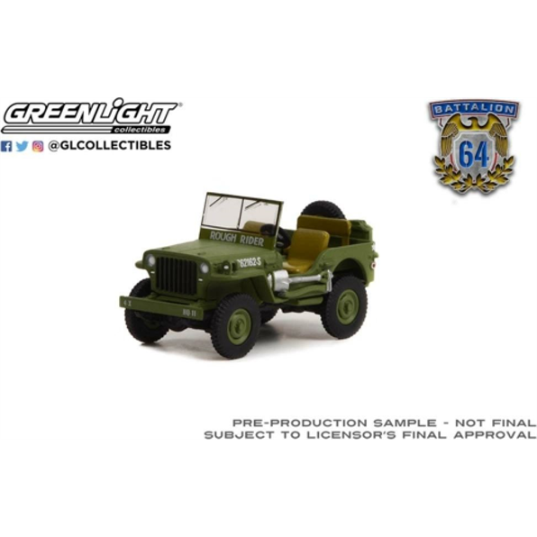 Willys MB Jeep Roosevelt JRS 1942 US Army WWII Rough Rider Utah Beach Normandy