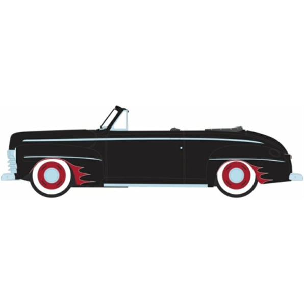 Ford Deluxe Convertible Black and Red 1947