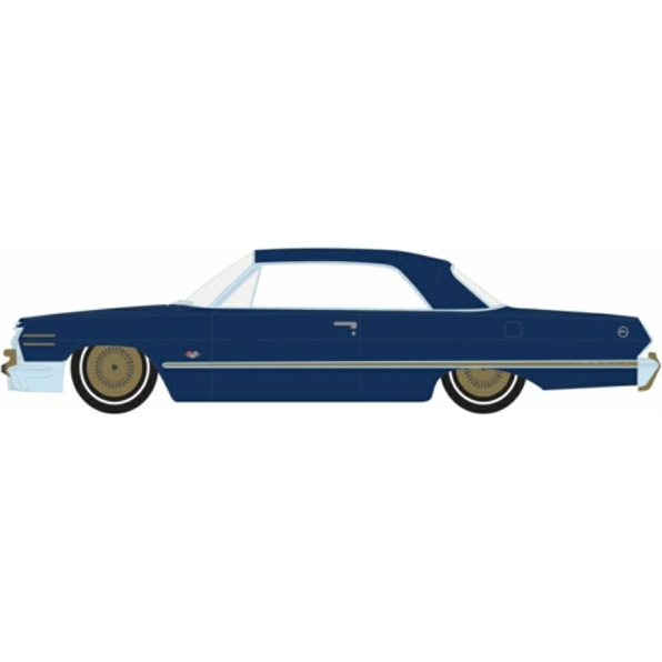 Chevrolet Impala Dark Blue and Gold 1963