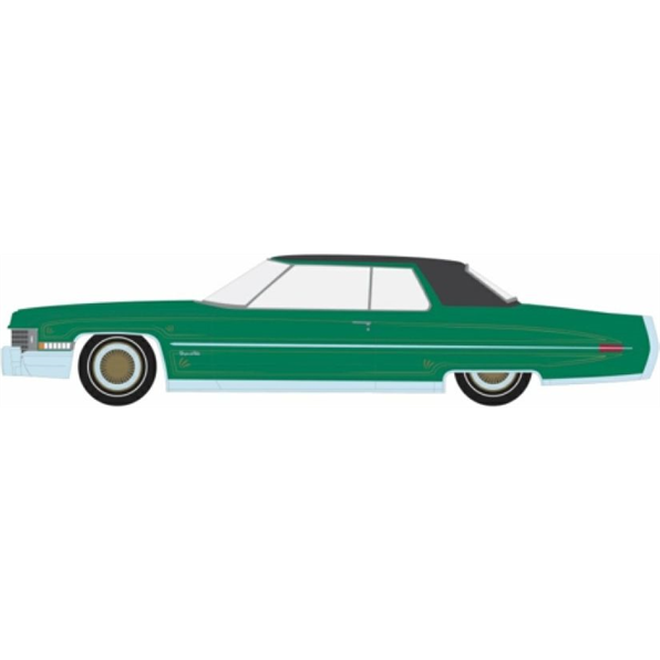 Cadillac Coupe Deville Green and Gold 1971