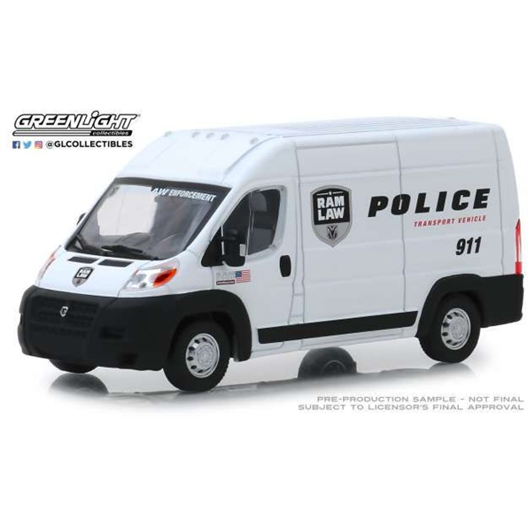 Ram ProMaster 2500 Cargo High Roof Ram Law Enforcement Police Transport Vehicle white
