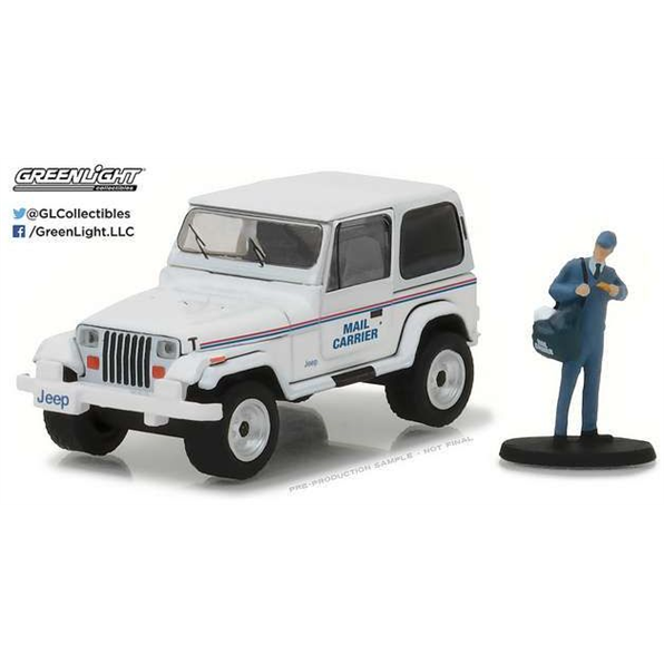 Jeep Wrangler YJ USPS with USPS Mail Carri er The Hobby Shop Series 1 1991