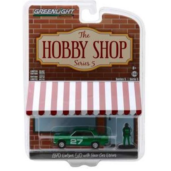Datsun 510 With Race Car Driver The Hobby Shop Series 5 green 1970