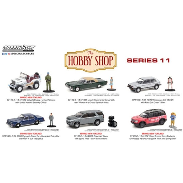 The Hobby Shop Series 11 Assortment (6-Car Set) 12pcs Asst
