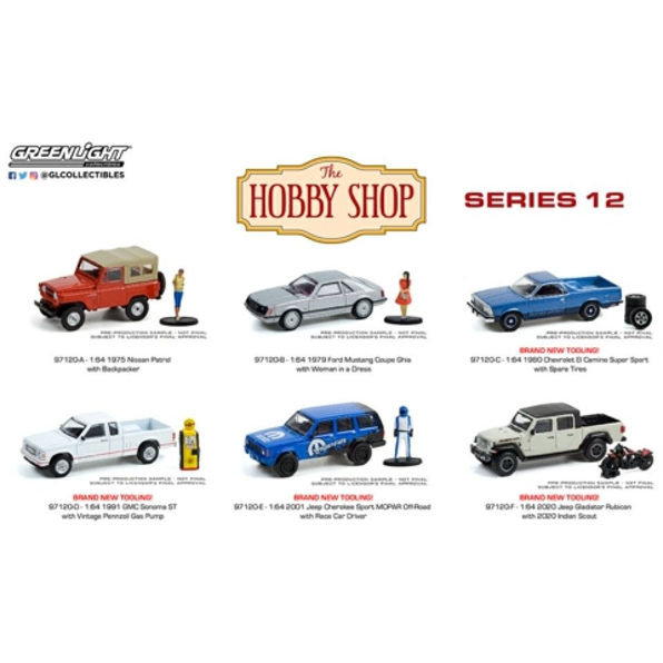 The Hobby Shop Series 12 Assortment (6-Car Set) 12pcs Asst