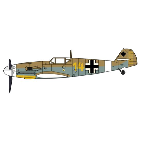 Messerschmitt Bf109F-4 Trop 'Star of Africa (Marseille)' w/Figure