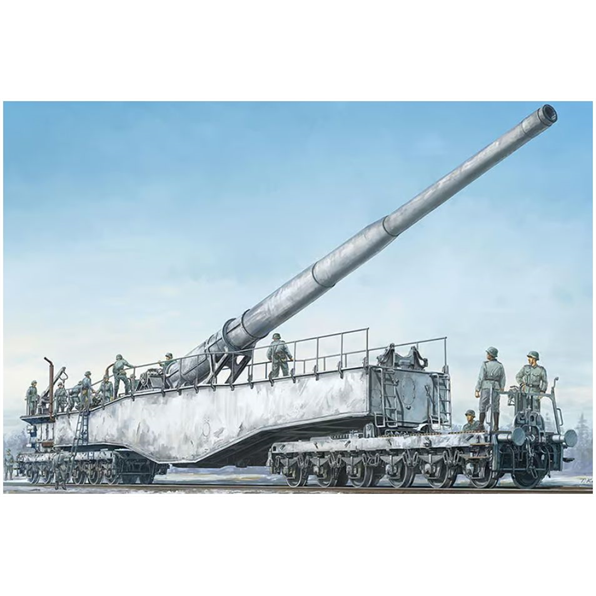 German Railway Gun K5(E) Leopold Winter Camo w/Figure
