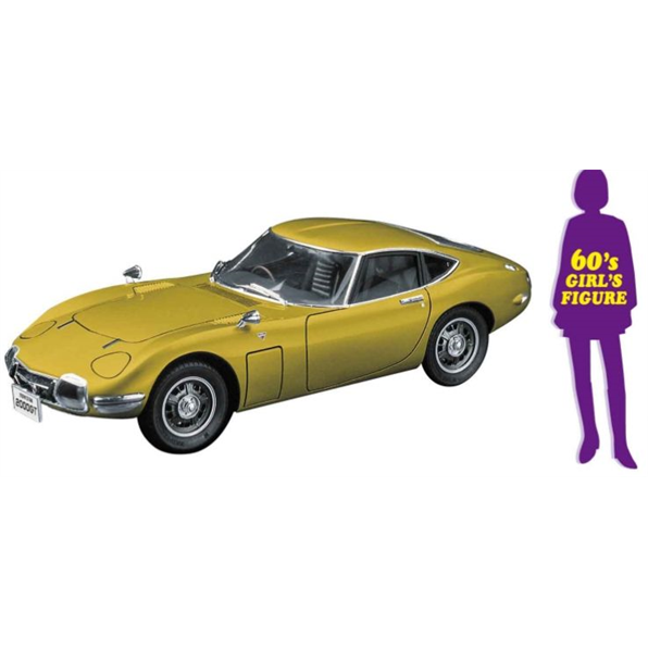 Toyota 2000GT Gold w/60's Girl Figure