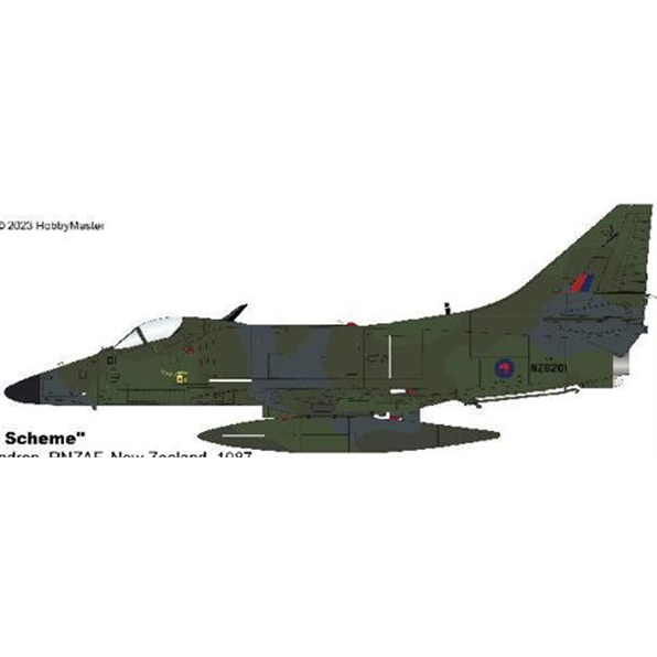A-4K 'Lizard Scheme' NZ6201 2 Squadron RNZAF New Zealand 1987
