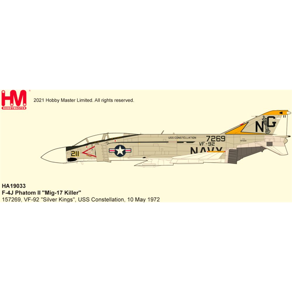 F-4J Phatom II 'Mig-17 Killer' 157269 VF-92 'Silver Kings' USS Constellation '72