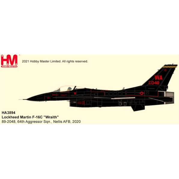 Lockheed Martin F-16C 'Wraith' 89-2048 64th Aggressor Sqn. Nellis AFB 2020